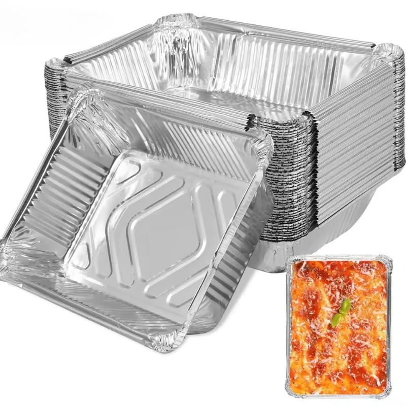 Kitchen Baking Tray - ถาดฟอยล์อะลูมิเนียม 20/40 ชิ้น ถาดอบแบบไม่ติดกระทะ เกรดสำหรับอาหาร ชามบาร์บีคิว