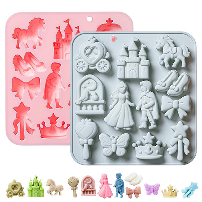 Silicone Cake Mold - 🌸 แม่พิมพ์ซิลิโคนรูปเจ้าชายเจ้าหญิง 12 ช่อง 3 มิติ