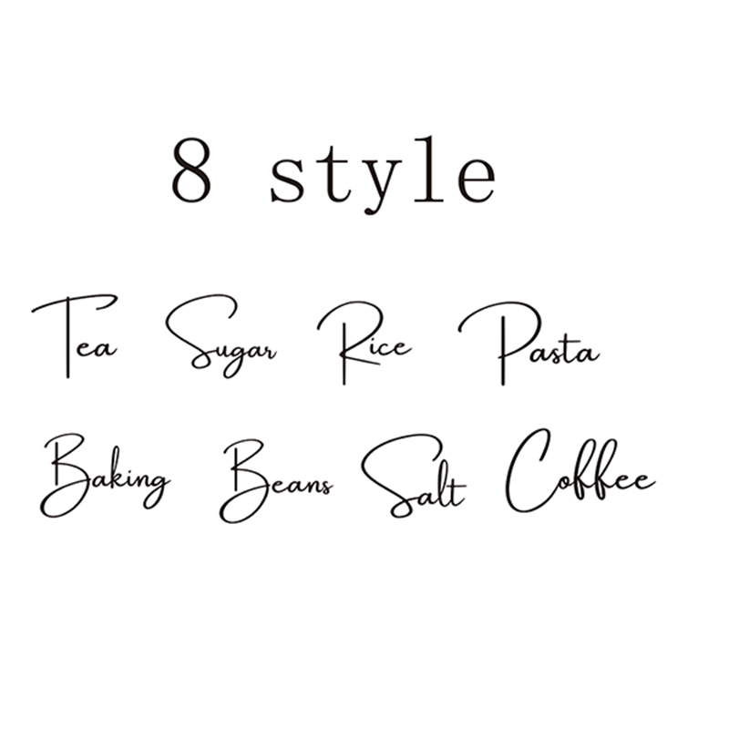 Kitchen.Baking Labels - 8 ชิ้นห้องครัวองค์กรกระป๋อง Jar ป้ายสติกเกอร์รูปลอกชากาแฟน้ําตาลเบเกอรี่เกลือตกแต่ง