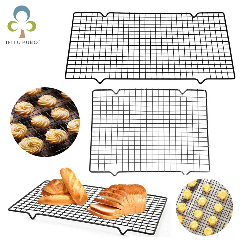 Cooling Rack Wire - ที่วางเค้กตะแกรงลวดอาหารสแตนเลสตะแกรงพักขนมปลอดภัยเตาอบที่วางพิซซ่าขนมปังบาร์บีคิวชั้นวางของ zxh