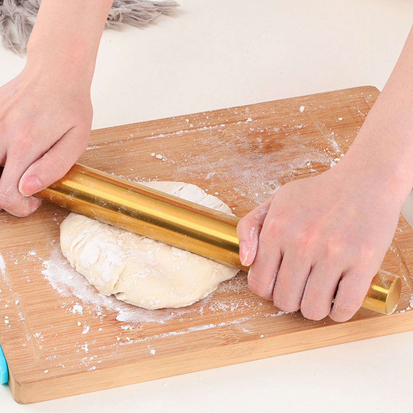Kitchen Roller Baking - ไม้รีดแป้งทองเหลือง อุปกรณ์ทำขนม รีดแป้งคุกกี้ รีดแป้งสแตนเลส รีดแป้งทำเส้น รีดแป้งทำเกี๊ยว