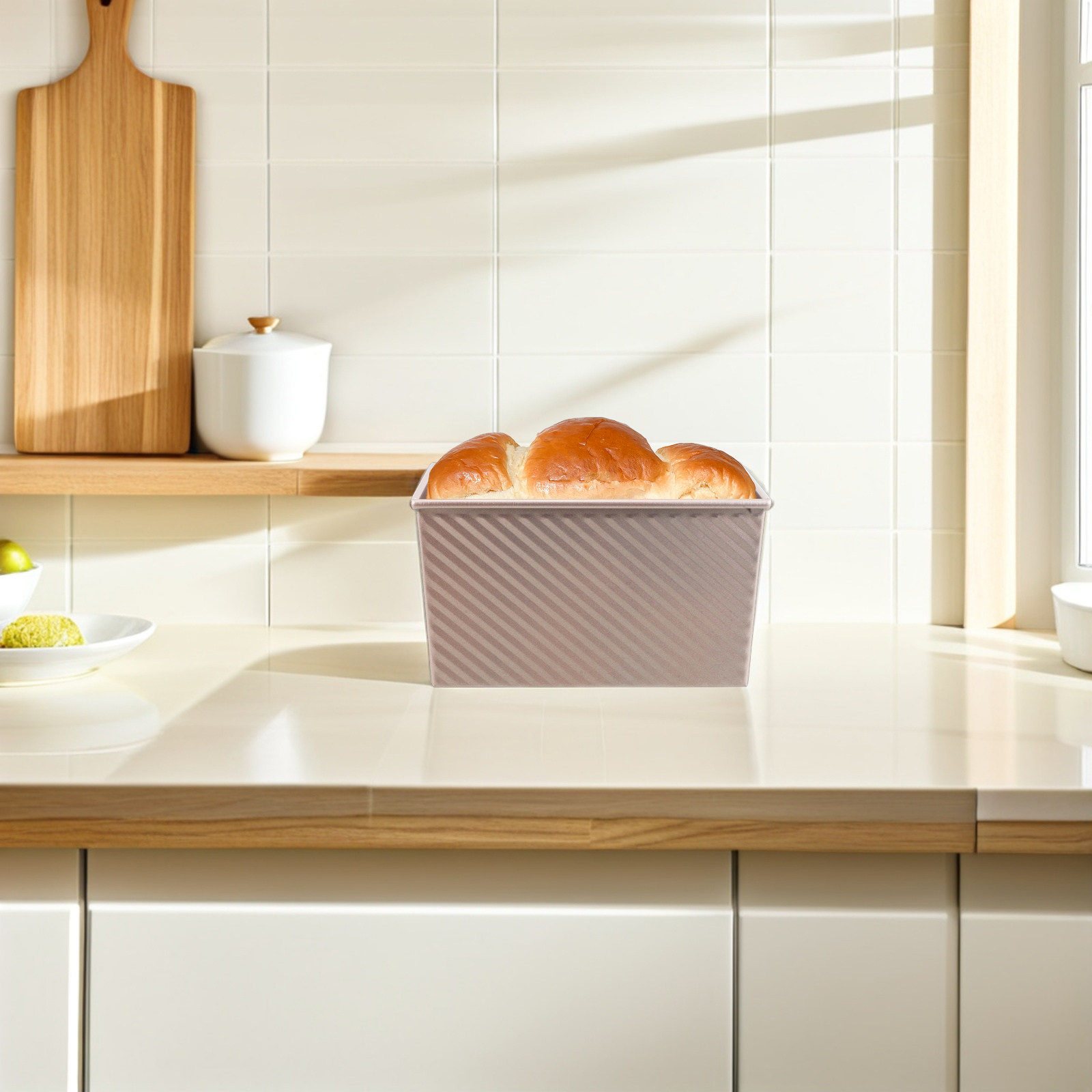 Kitchen Baking Tray - ถาดอบขนมปังสี่เหลี่ยมแบบไม่ติดกระทะ ทำจากเหล็กคาร์บอน สำหรับทำเค้ก ขนมปัง กล้วย ขนมเนื้อ