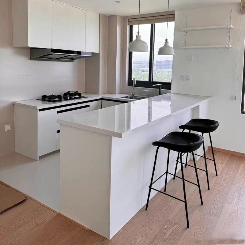 Kitchen Island Baking Table - โต๊ะครัวแบบเกาะกลางบ้านพร้อมเตาอบในตัว สำหรับอพาร์ทเมนต์ขนาดเล็ก ห้องนั่งเล่นสไตล์นากาจิมะ