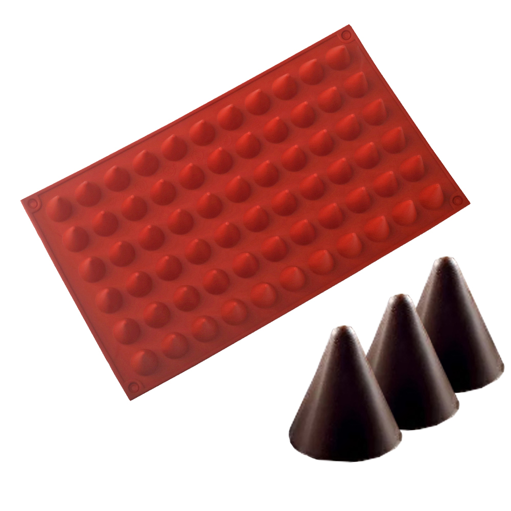 66 เซลล์กรวยช็อกโกแลตเบเกอรี่แ - Silicone Cake Mold บทวิจารณ์และราคา