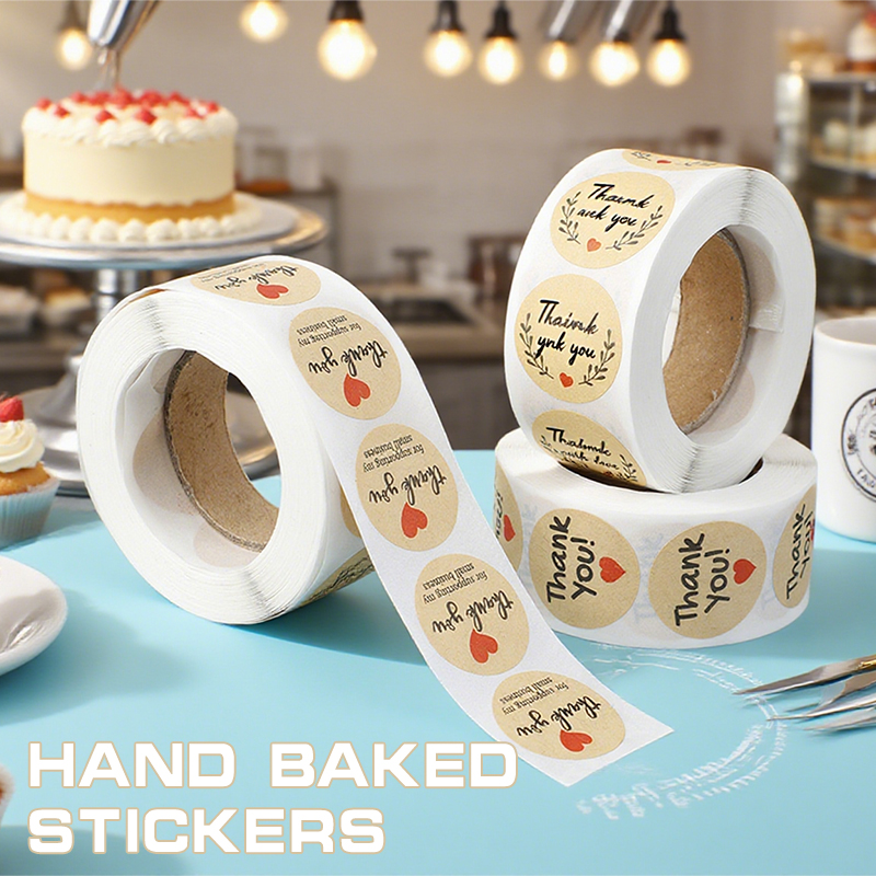 สติกเกอร์ขอบคุณ 500 ชิ้น ฉลากป - Kitchen.Baking Labels บทวิจารณ์และราคา