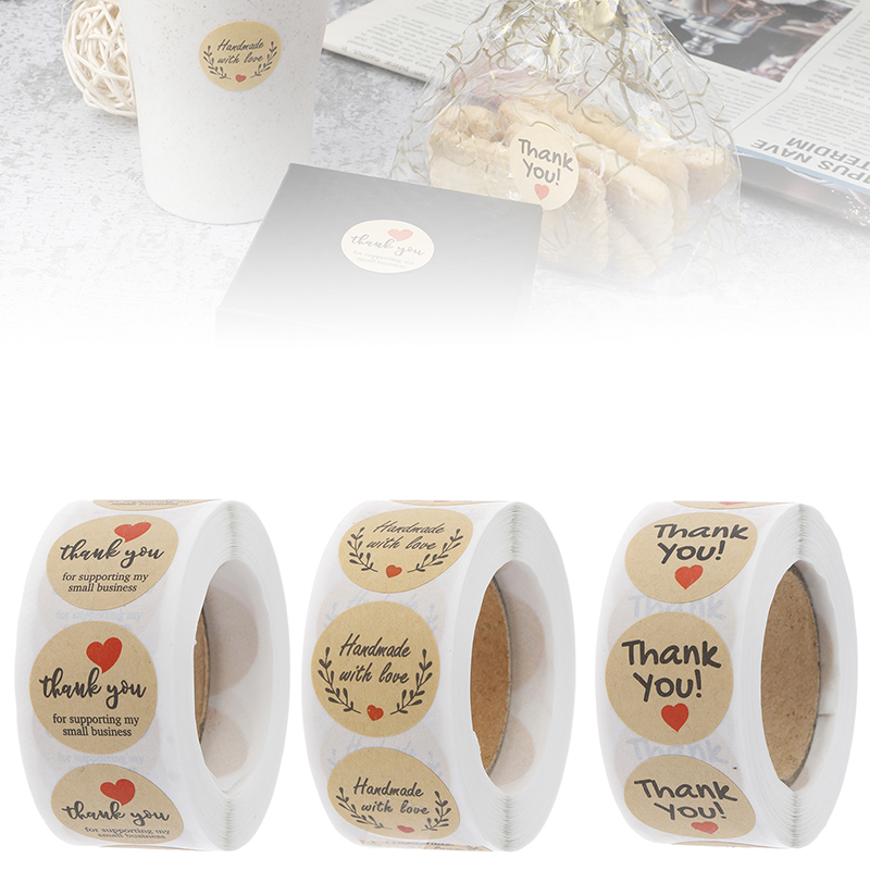 สติกเกอร์ขอบคุณ 500 ชิ้น ฉลากป - Kitchen.Baking Labels บทวิจารณ์และราคา