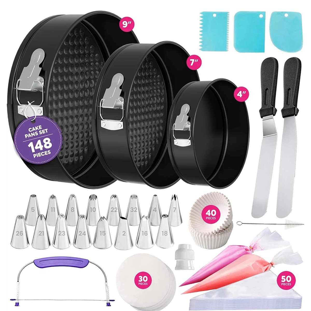 ชุดพิมพ์เค้ก 148 ชิ้น รุ่น 202 - Springform Pan Set บทวิจารณ์และราคา