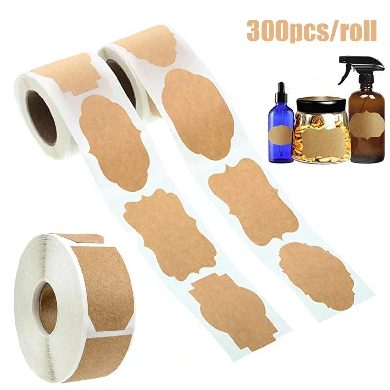 300 ชิ้นกระดาษคราฟท์สติกเกอร์ท - Kitchen.Baking Labels บทวิจารณ์และราคา