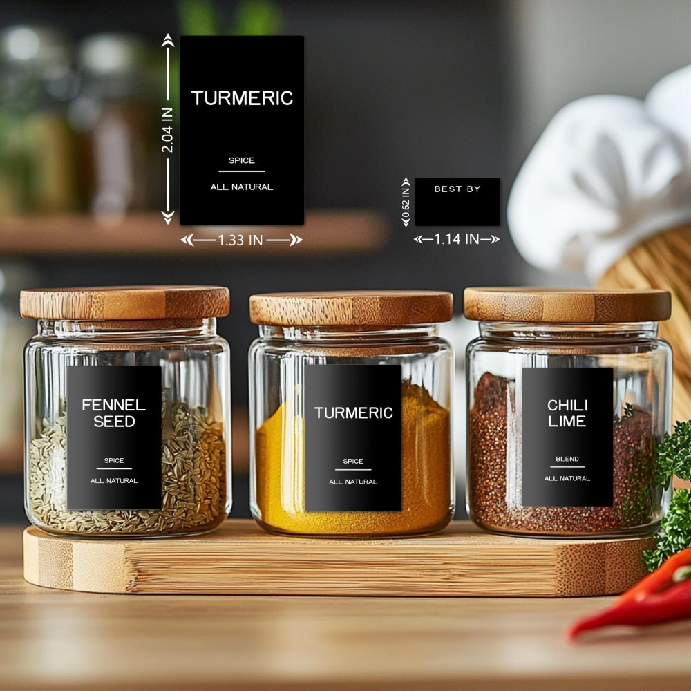 ฉลากติดขวดเครื่องเทศกันน้ำแบบพ - Kitchen.Baking Labels บทวิจารณ์และราคา