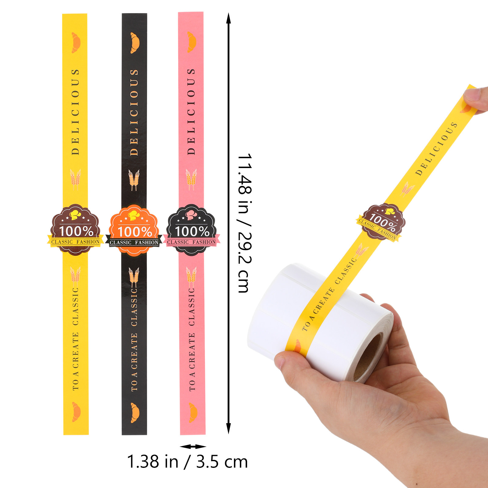 50 ชิ้นสติกเกอร์กาวในตัวสีชมพู - Kitchen.Baking Labels บทวิจารณ์และราคา