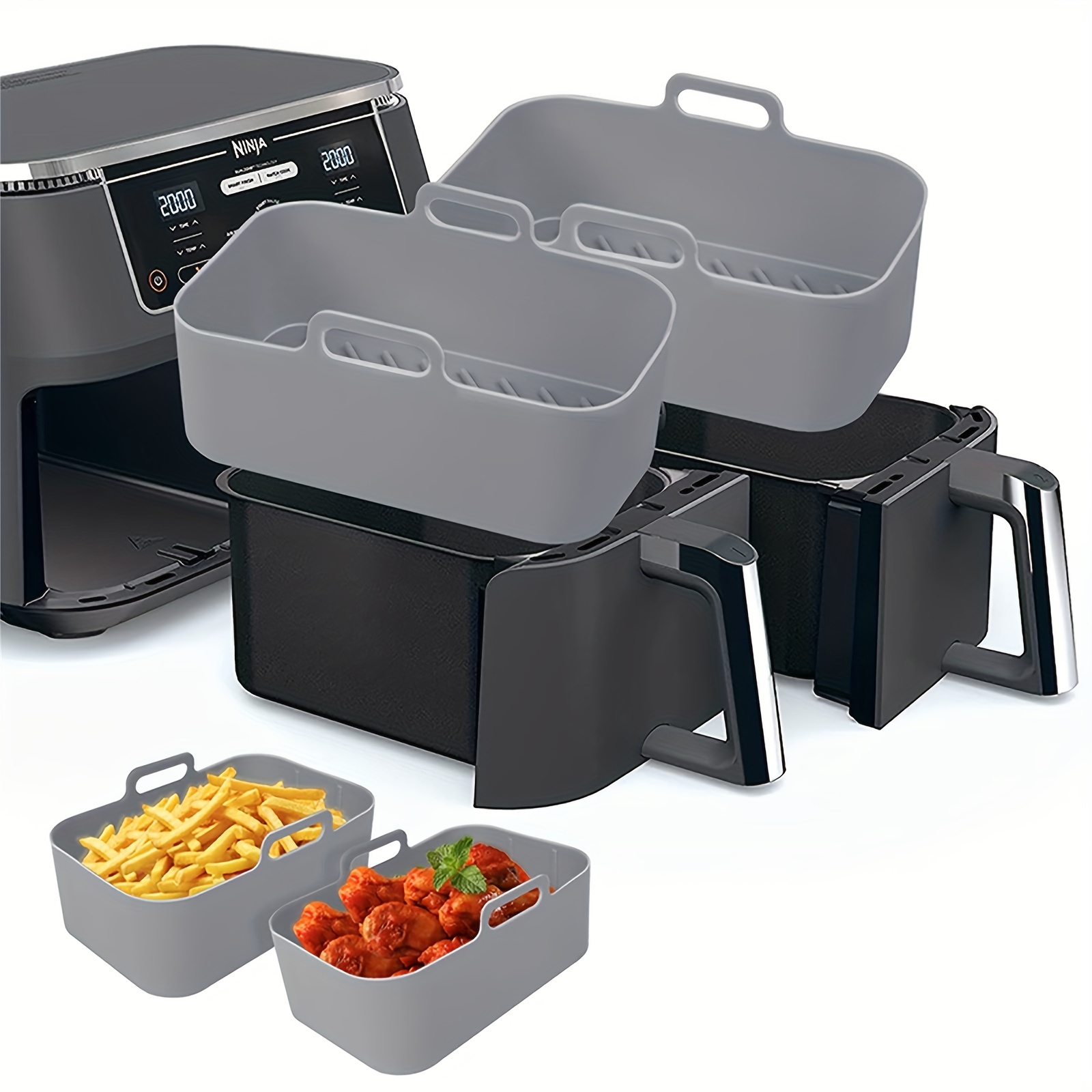 1/2Pcs Air FryerซิลิโคนถาดReus - Kitchen Baking Tray บทวิจารณ์และราคา