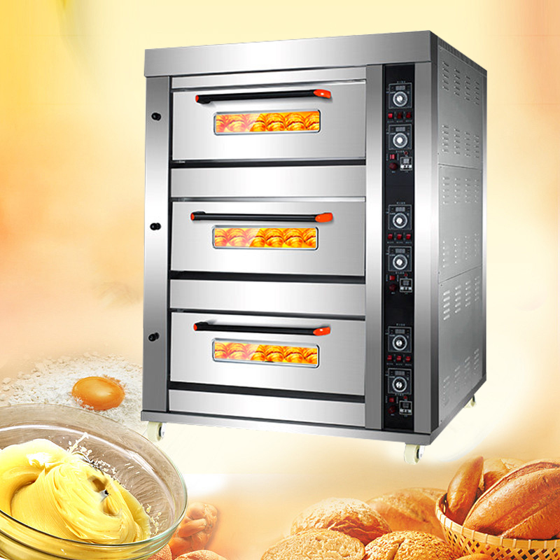 เตาอบขนมปัง 3 ชั้น 6 ถาด สำหรั - Commercial Kitchen Baking Equipment บทวิจารณ์และราคา