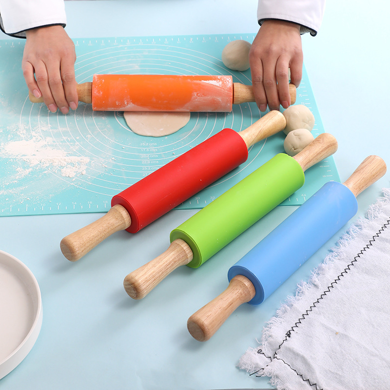 Non-Stick ซิลิโคน Rolling Pin  - Kitchen Roller Baking บทวิจารณ์และราคา
