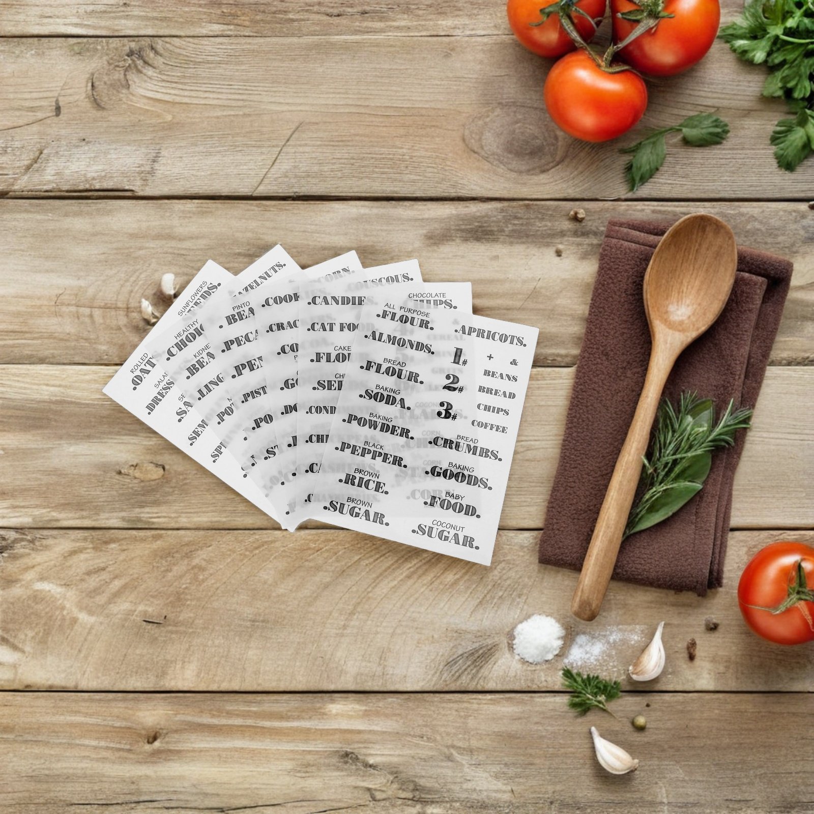 สติกเกอร์ใสกันน้ำสำหรับติดฉลาก - Kitchen.Baking Labels บทวิจารณ์และราคา