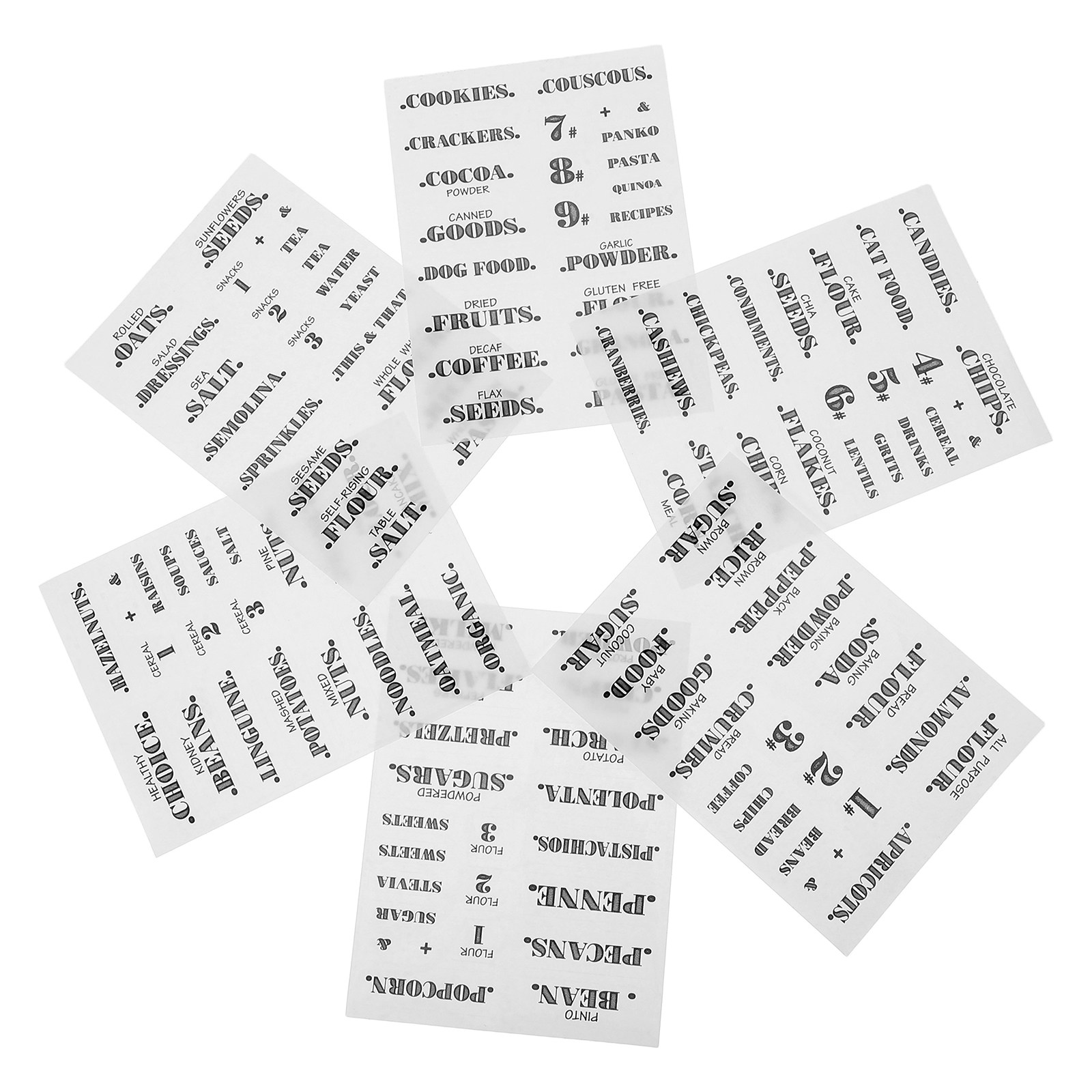 สติกเกอร์ใสกันน้ำสำหรับติดฉลาก - Kitchen.Baking Labels บทวิจารณ์และราคา