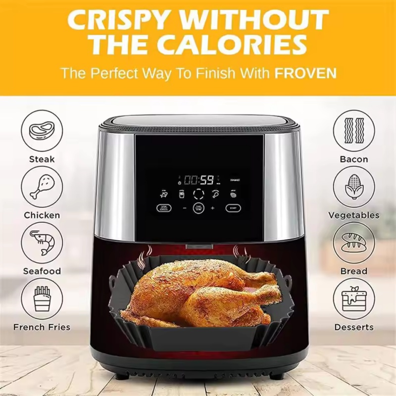 1 PC ซิลิโคน Air Fryer หม้อถาด - Kitchen Baking Tray บทวิจารณ์และราคา