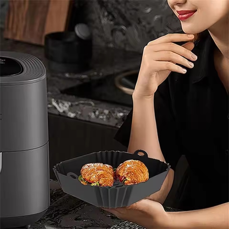 1 PC ซิลิโคน Air Fryer หม้อถาด - Kitchen Baking Tray บทวิจารณ์และราคา