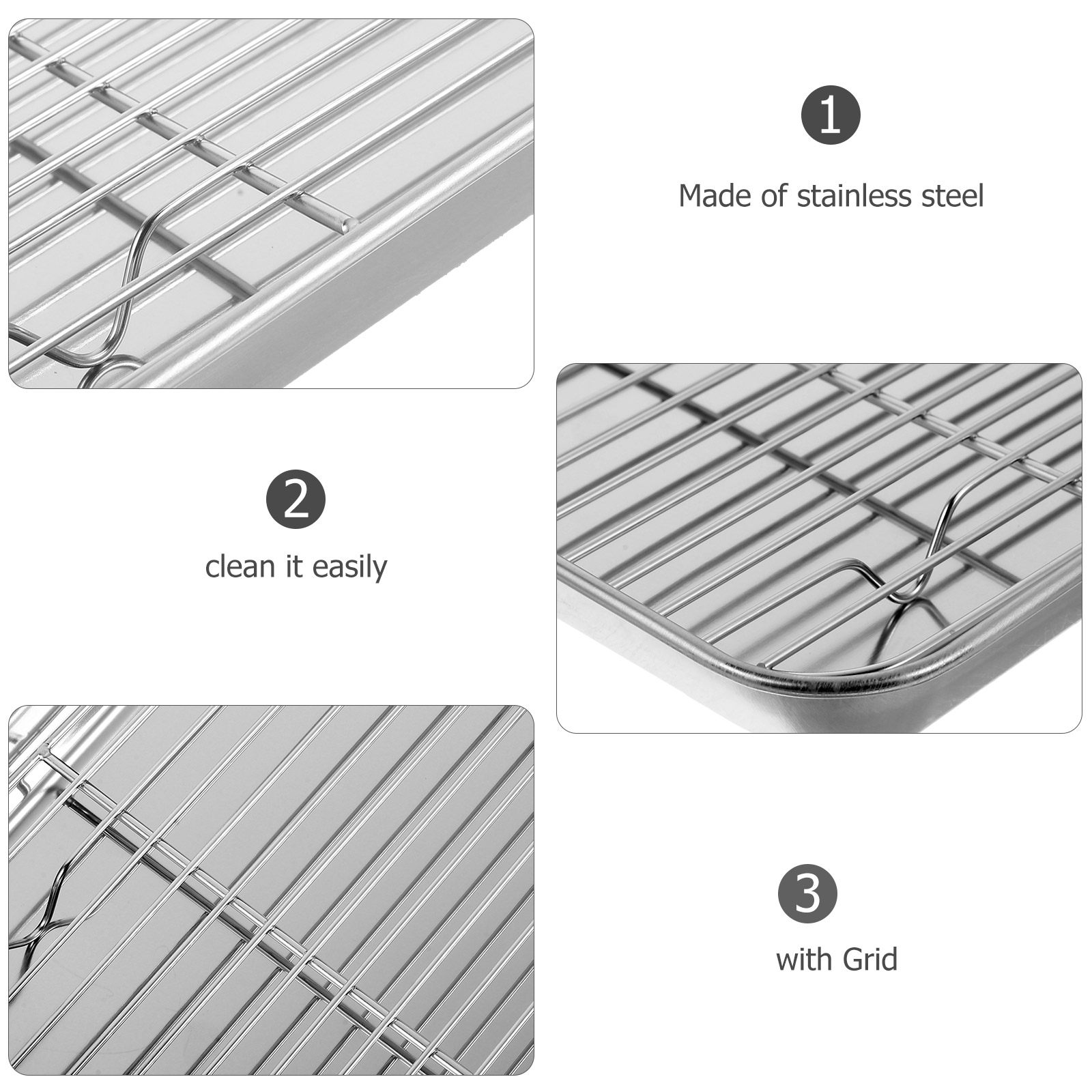 ชุดถาดอบสแตนเลส 2 ชิ้น พร้อมตะ - Cooling Rack Wire บทวิจารณ์และราคา