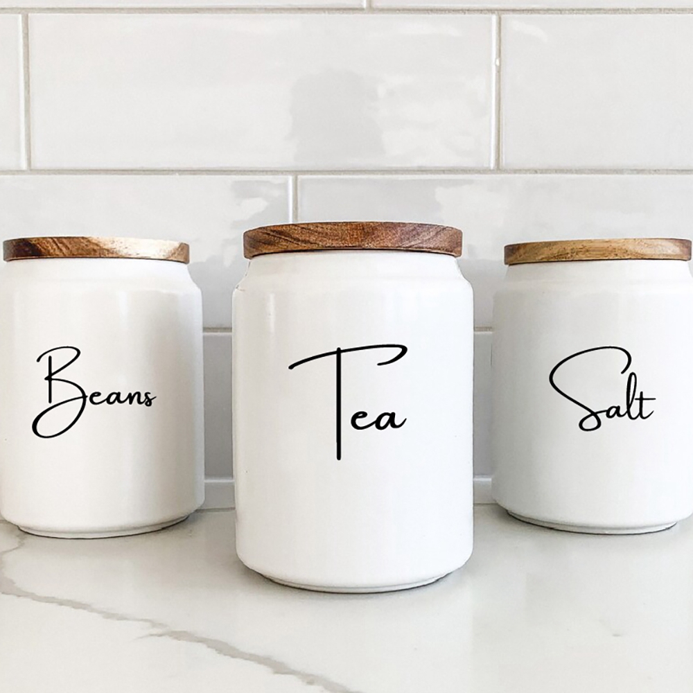 ห้องครัวกระป๋อง Jar ป้ายสติกเก - Kitchen.Baking Labels บทวิจารณ์และราคา