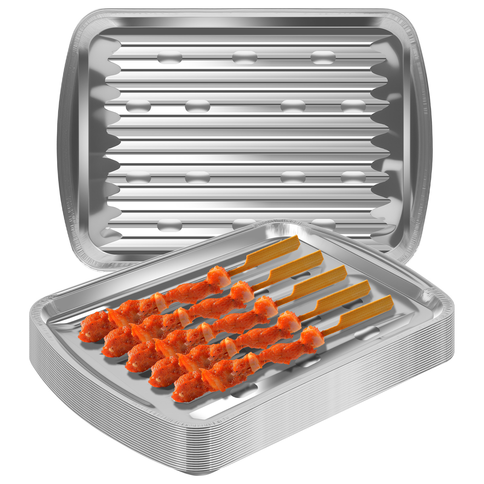 ถาดฟอยล์อลูมิเนียม ถาดอบแบบไม่ - Kitchen Baking Tray บทวิจารณ์และราคา