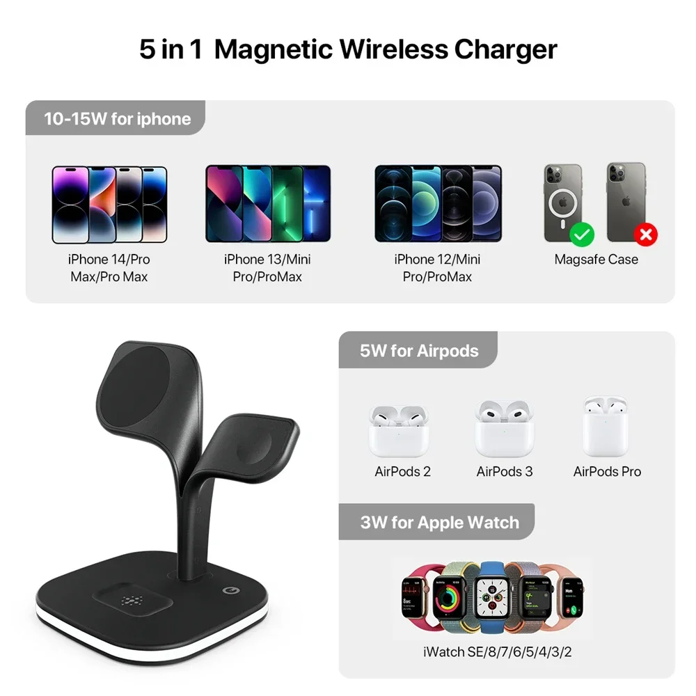 Magnetic 3 in 1 Wireless Charg - Cooling Rack Wire บทวิจารณ์และราคา