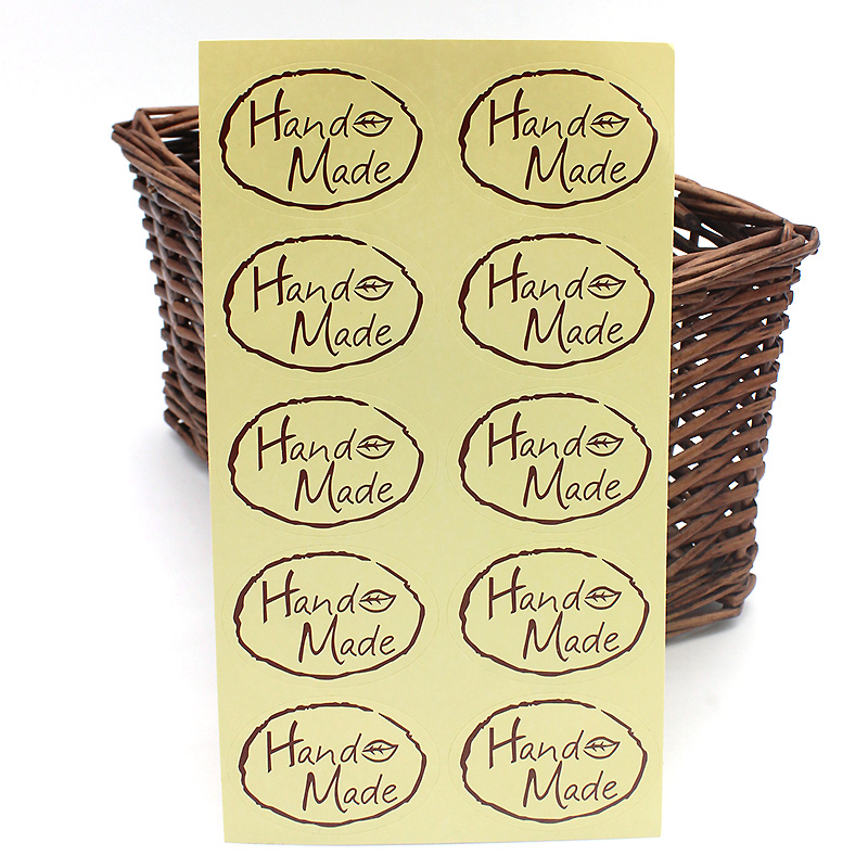 สติกเกอร์ซีลรูปไข่ทำมือ 100 ชิ - Kitchen.Baking Labels บทวิจารณ์และราคา