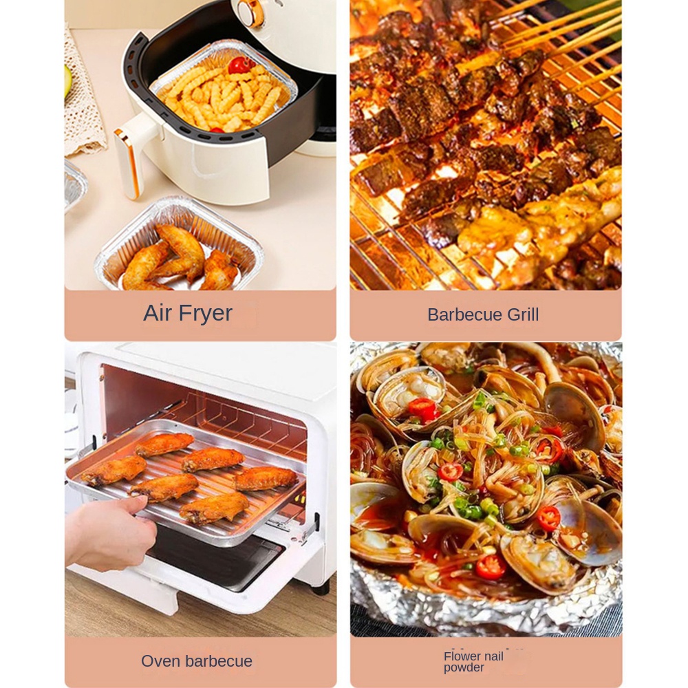 ถาดฟอยล์อลูมิเนียมสำหรับหม้อทอ - Kitchen Baking Tray บทวิจารณ์และราคา